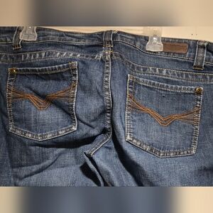 Harley-Davidson Blue Denim Jeans with Tan Stitching